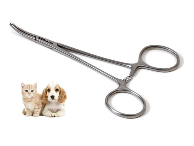 Medluxy PET Pro - Professionele Oorpincet - Gebogen - L - 15 cm